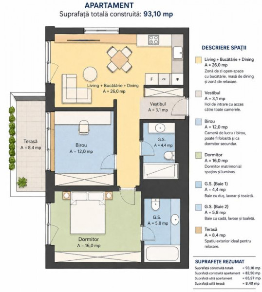 Apartament 3 camere în Cortina Elysium | Băneasa